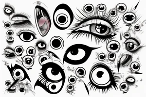 3d eye ball bloodshot tattoo idea