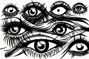 3d eye ball bloodshot tattoo idea