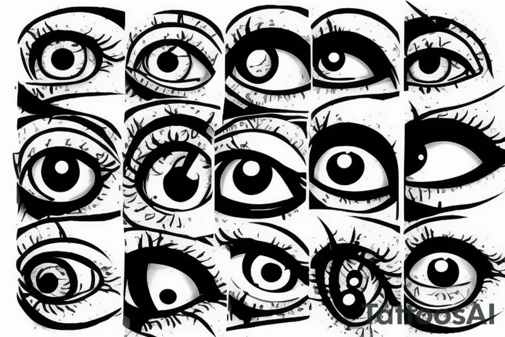 3d eye ball bloodshot tattoo idea