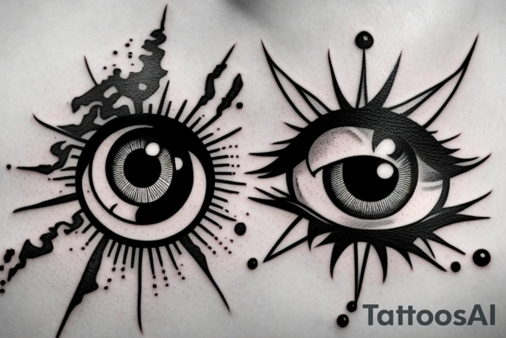3d eye ball bloodshot tattoo idea