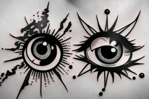 3d eye ball bloodshot tattoo idea
