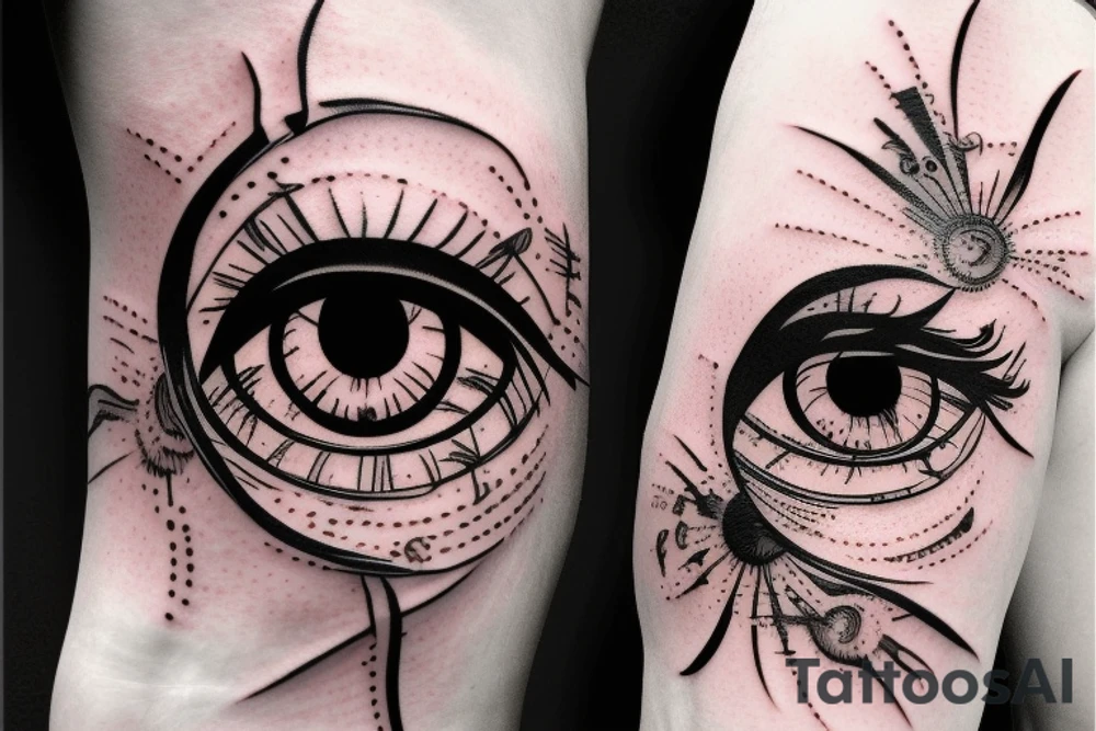 3d eye ball bloodshot tattoo idea