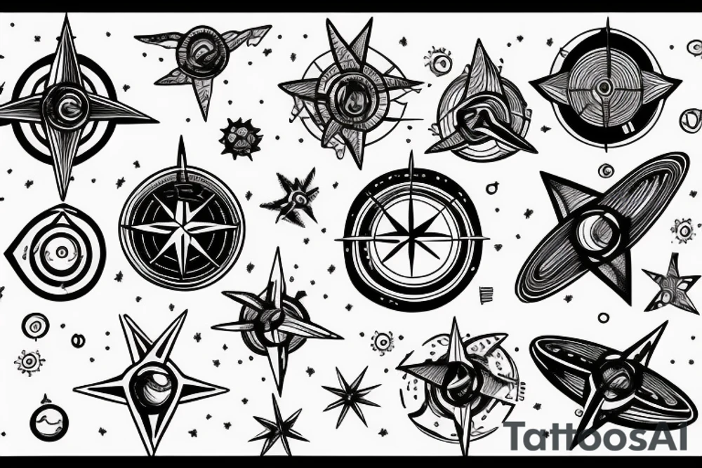 compass star planet
Not all who wander are lost tattoo idea