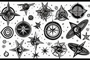 compass star planet
Not all who wander are lost tattoo idea