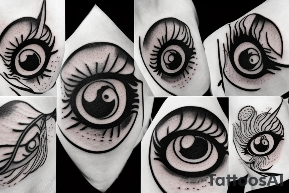3d eye ball bloodshot tattoo idea