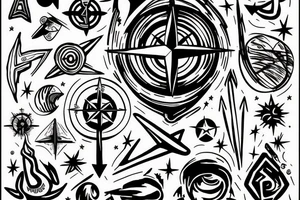 compass star planet anchor
Not all who wander are lost tattoo idea