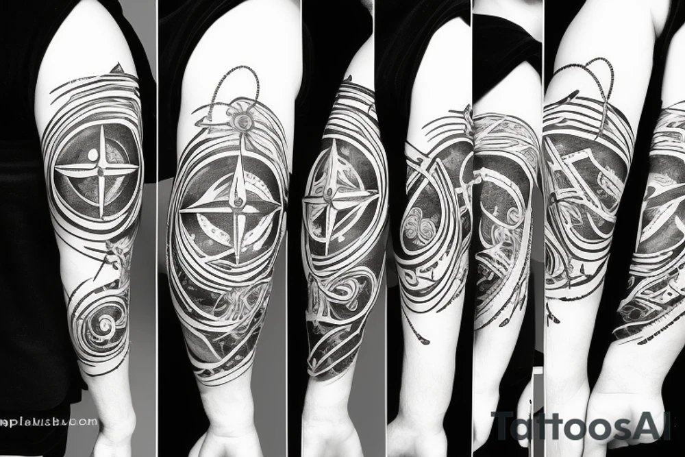 compass star planet anchor
Not all who wander are lost tattoo idea