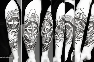 compass star planet anchor
Not all who wander are lost tattoo idea