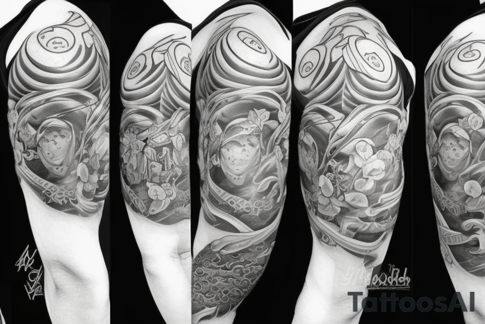 3d apple tattoo idea