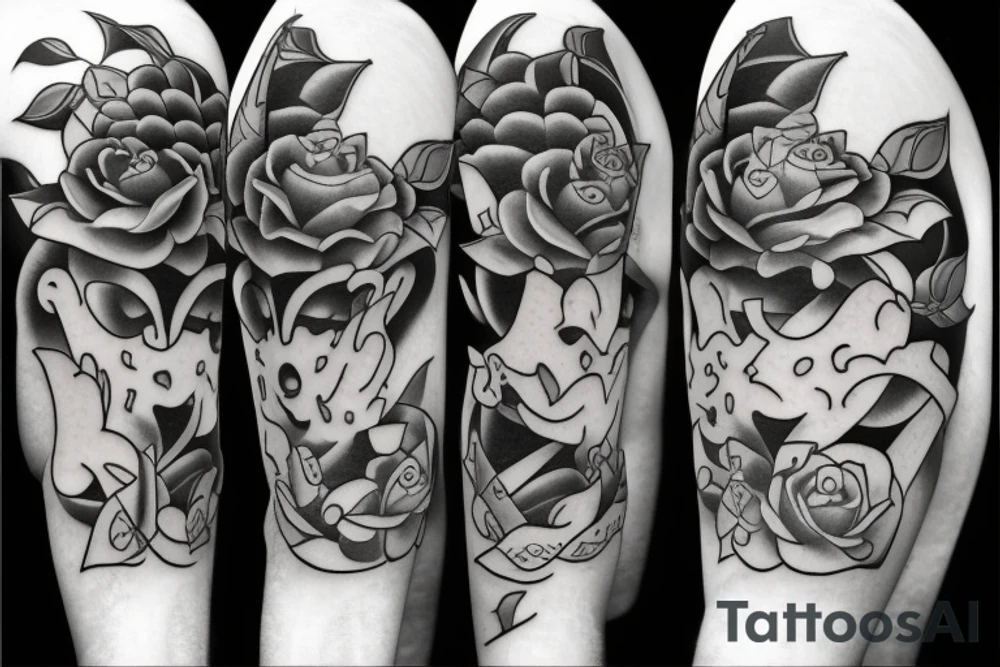 3d apple tattoo idea
