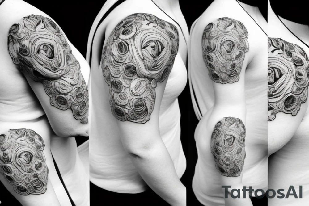 3d apple tattoo idea
