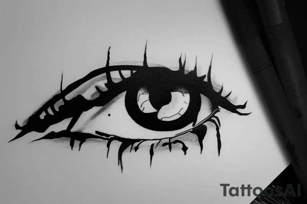 bloodshot eye tattoo idea