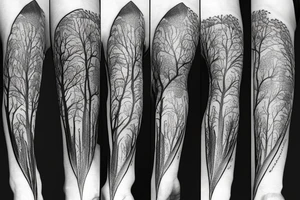 Forearm forest tato tattoo idea