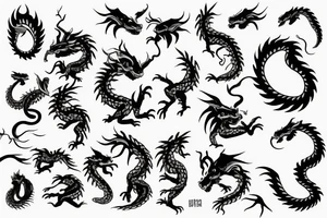 vine with dragon tattoo idea