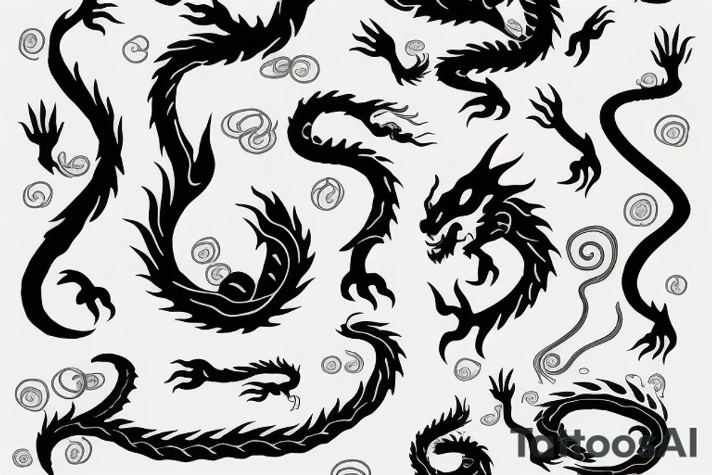 vine with dragon tattoo idea