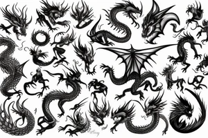 Fantasy and dragons and Fae tattoo idea