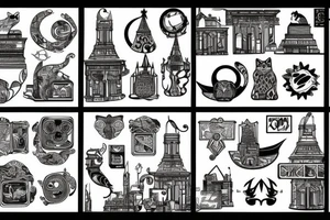 Architecture, cat, art, travel, tattoo idea
