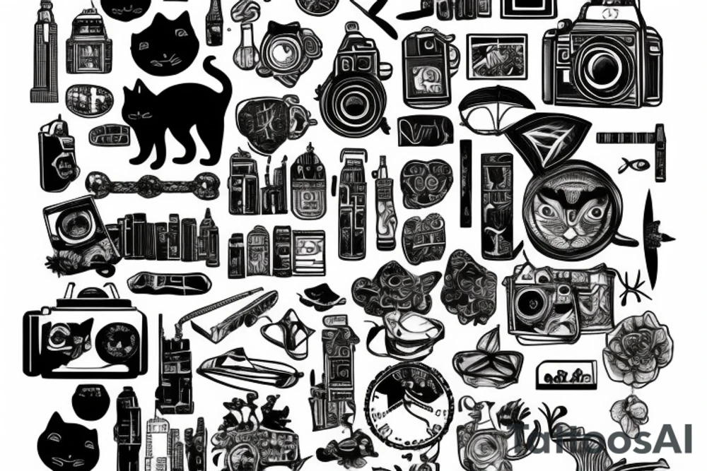 Architecture, cat, art, travel, tattoo idea