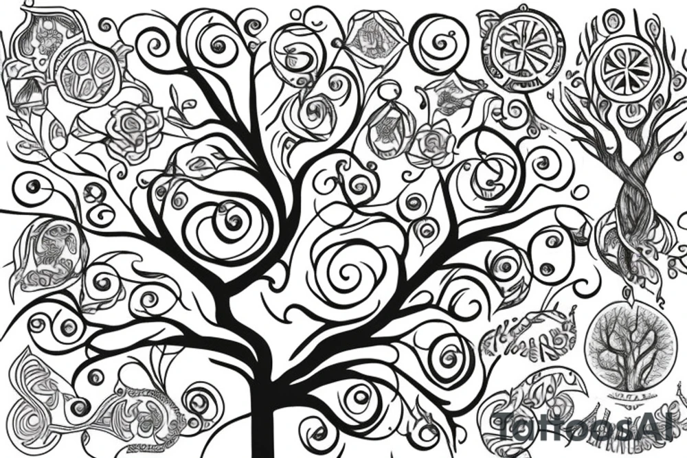 infinite opportunities tree of life tattoo idea