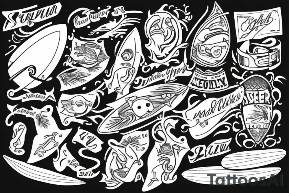 surfer tattoo idea