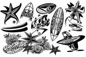surfer tattoo idea