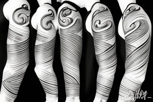 surfer on wave tattoo idea