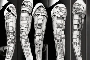 Gundam sleeve tattoo idea