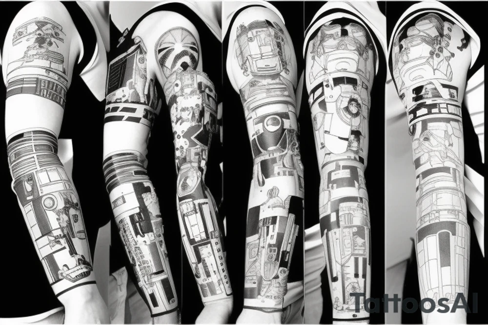 Gundam sleeve tattoo idea