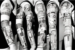 Gundam sleeve tattoo idea