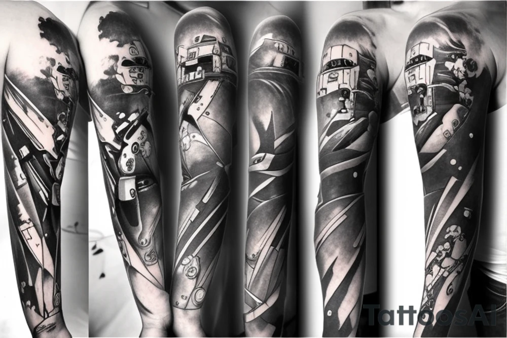 Gundam sleeve tattoo idea