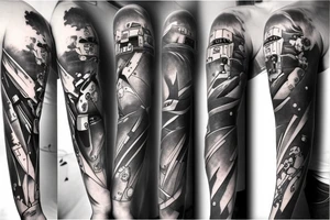 Gundam sleeve tattoo idea
