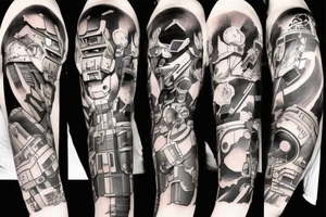 Gundam sleeve tattoo idea