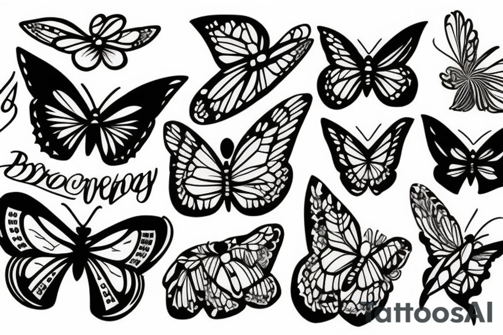 Butterfly being born out of ashes tattoo idea