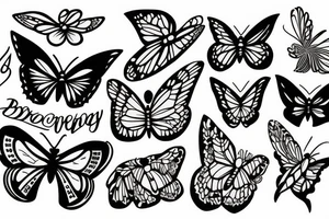Butterfly being born out of ashes tattoo idea