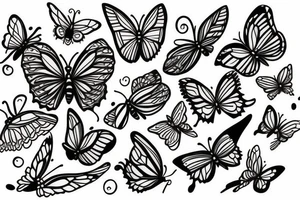 Butterfly being born out of ashes tattoo idea