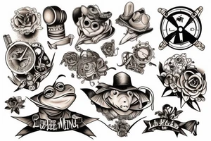 Lazer, frog, steam punk tattoo idea