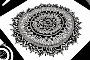 A skull surrounded by a peaked mandala wich needs to be stretched out for my whole forearm tattoo idea