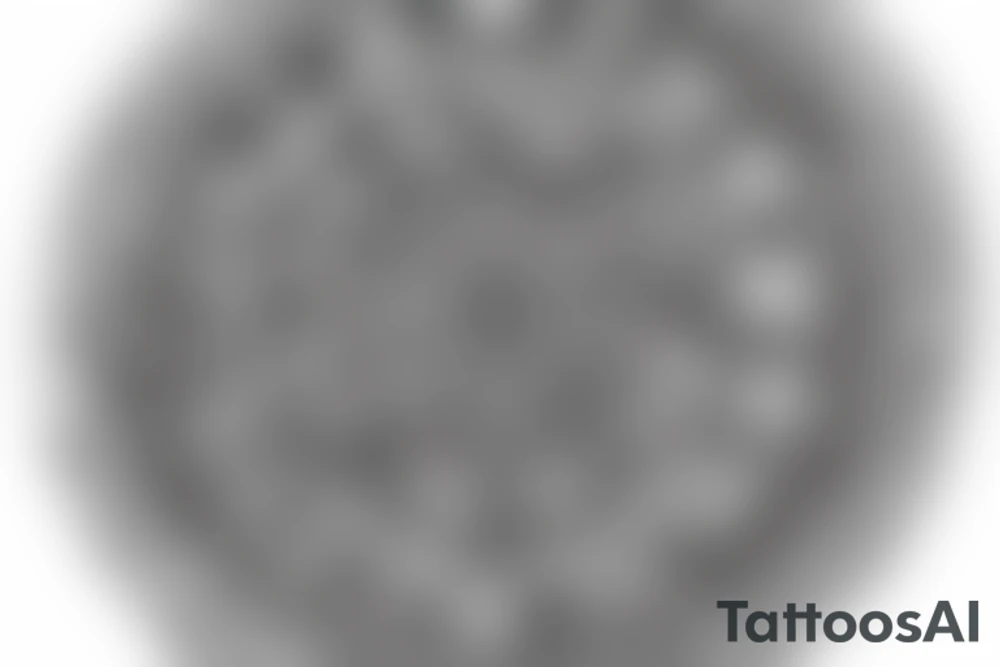 A skull surrounded by a peaked mandala wich needs to be stretched out for my whole forearm tattoo idea