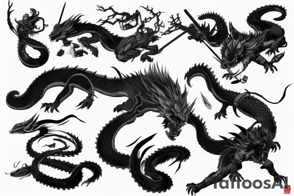 the sekiro's divide dragon tattoo idea