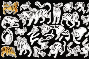 Tiger, horse, rabbit, dog and a OX tattoo idea