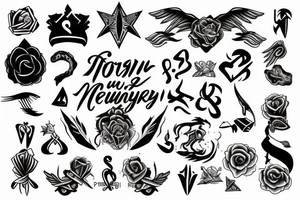 symbols with meaning strenght,power, perseverance and new begining incorporated in one tattoo idea