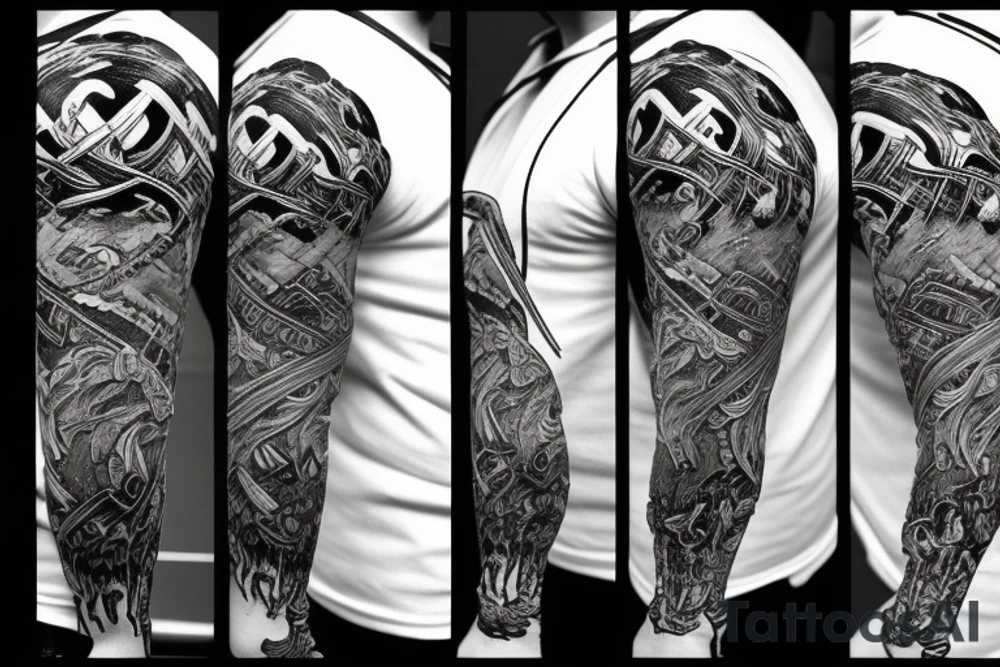 Viking ragnarok style theme tattoo idea