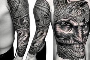 Viking gods sleeve tattoo idea