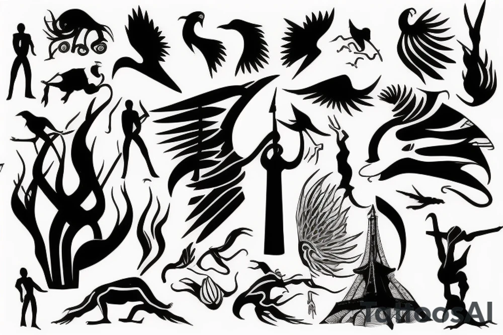 Symbolize freedom in a dark meaning tattoo idea
