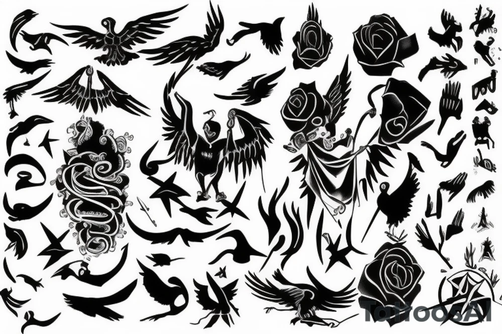 Symbolize freedom in a dark meaning tattoo idea