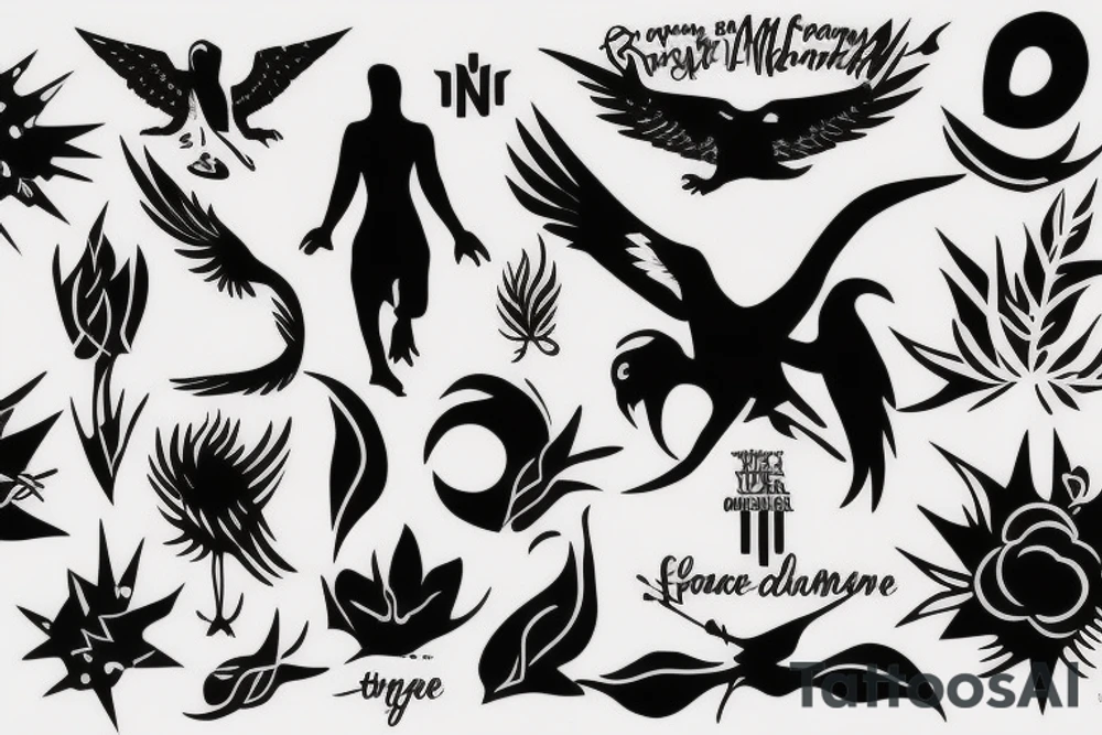 Symbolize freedom in a dark meaning tattoo idea