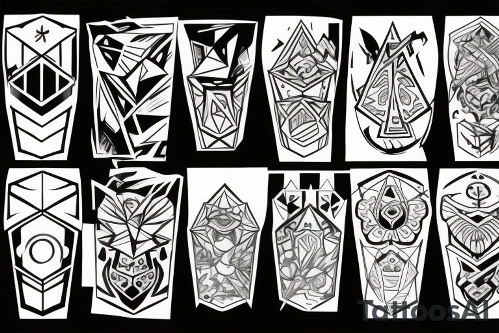 Video game abstract tattoo idea
