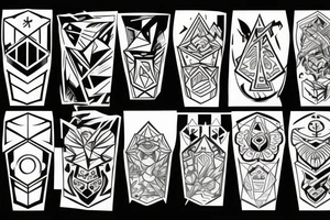 Video game abstract tattoo idea