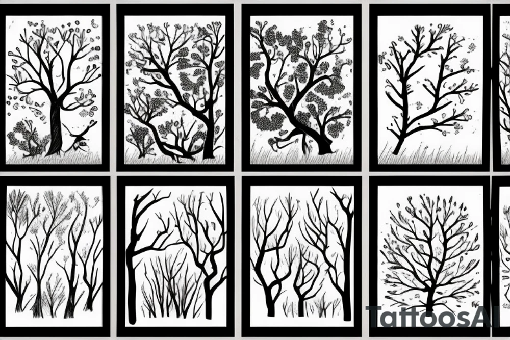 Nature woods and weather tattoo idea