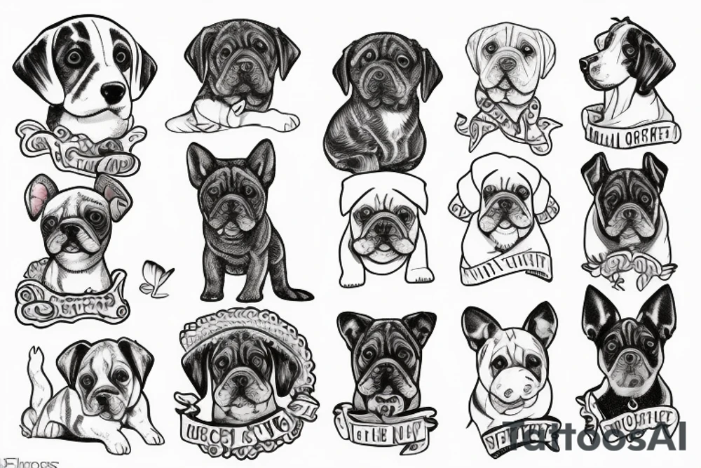 Duschound puppy on a painting tattoo idea